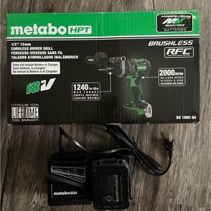 Metabo 18V Brushless Cordless Drill Battery & Charger Included